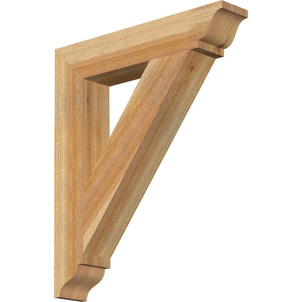 Ekena Millwork Traditional Traditional Rough Sawn Bracket, Western Red Cedar, 4"W x 22"D x 26"H BKT04X22X26TRA01RWR - main